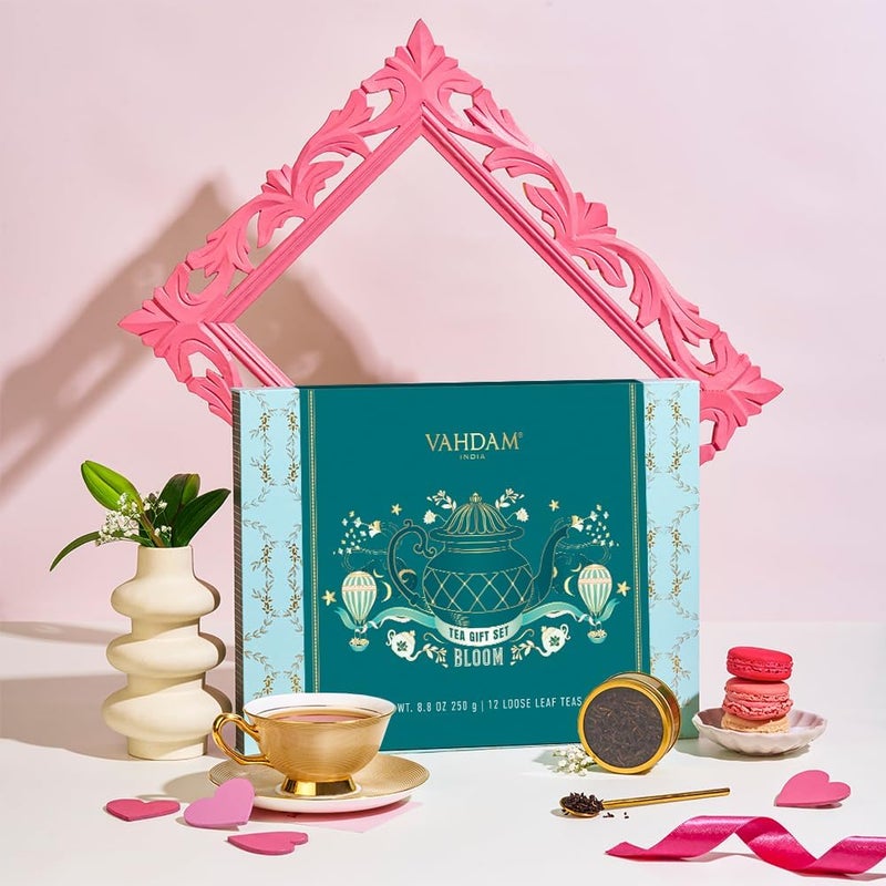 Vahdam Teas BLOOM 12 Caddy Gift Set - Assorted Loose Leaf Teas - Image 3